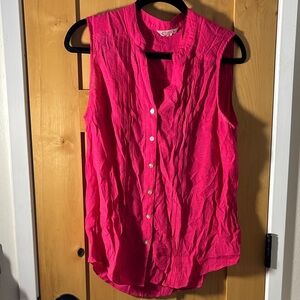 Nanette Lepore Vibrant Pink Sleeveless Blouse
